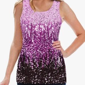 Purple Top Glitter